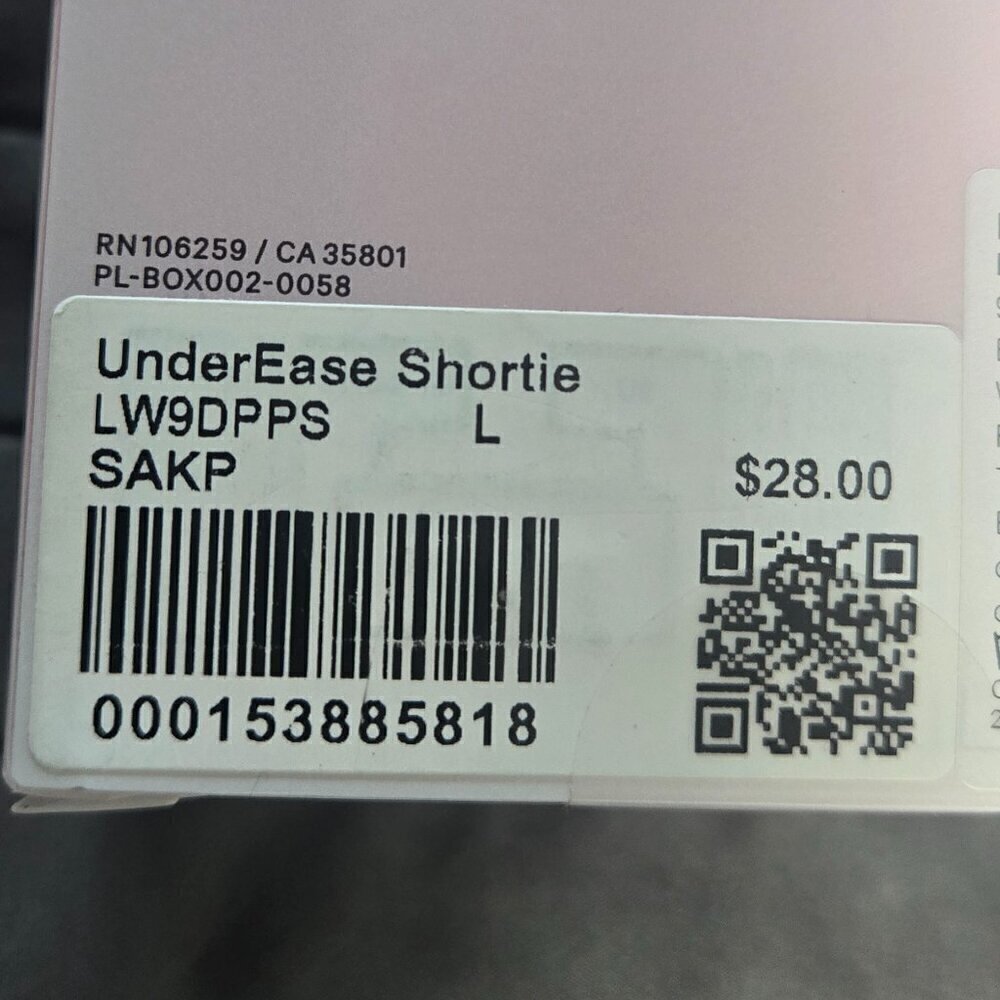NWT Lululemon UnderEase Super High Rise Shortie Underwear - L Sakura Pink - Picture 4 of 4